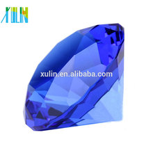 Big 60mm Crystal Cobalt Paperweight Cut Glass Large Giant Diamond Blue Jewelry With Wedding Decoration